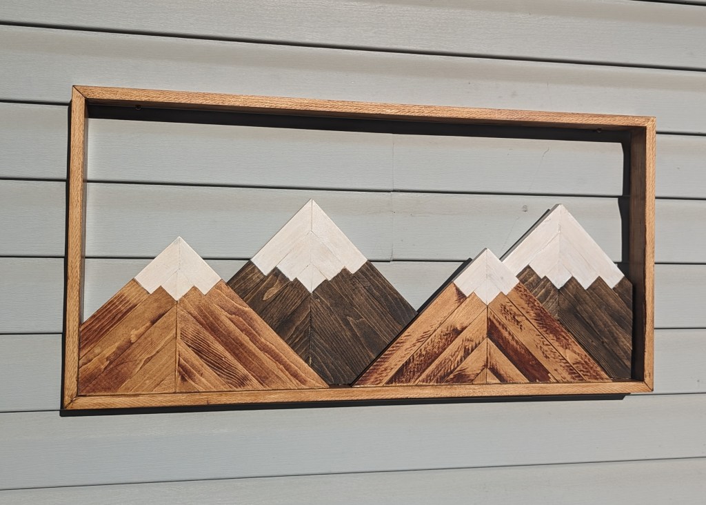 Wooden Mountain Art With&nbsp;Scraps